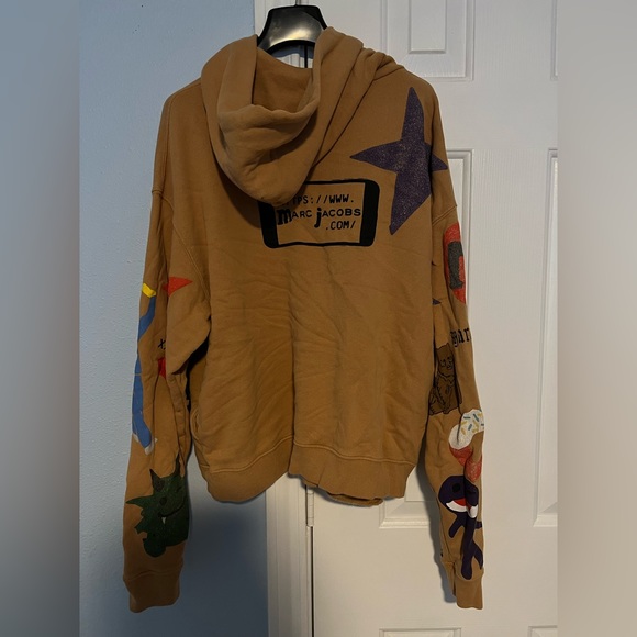 Cactus Plant Flea Market x Marc Jacobs Tattoo Hooded Pullover Sweatshirt 'Sand' - Picture 2 of 3